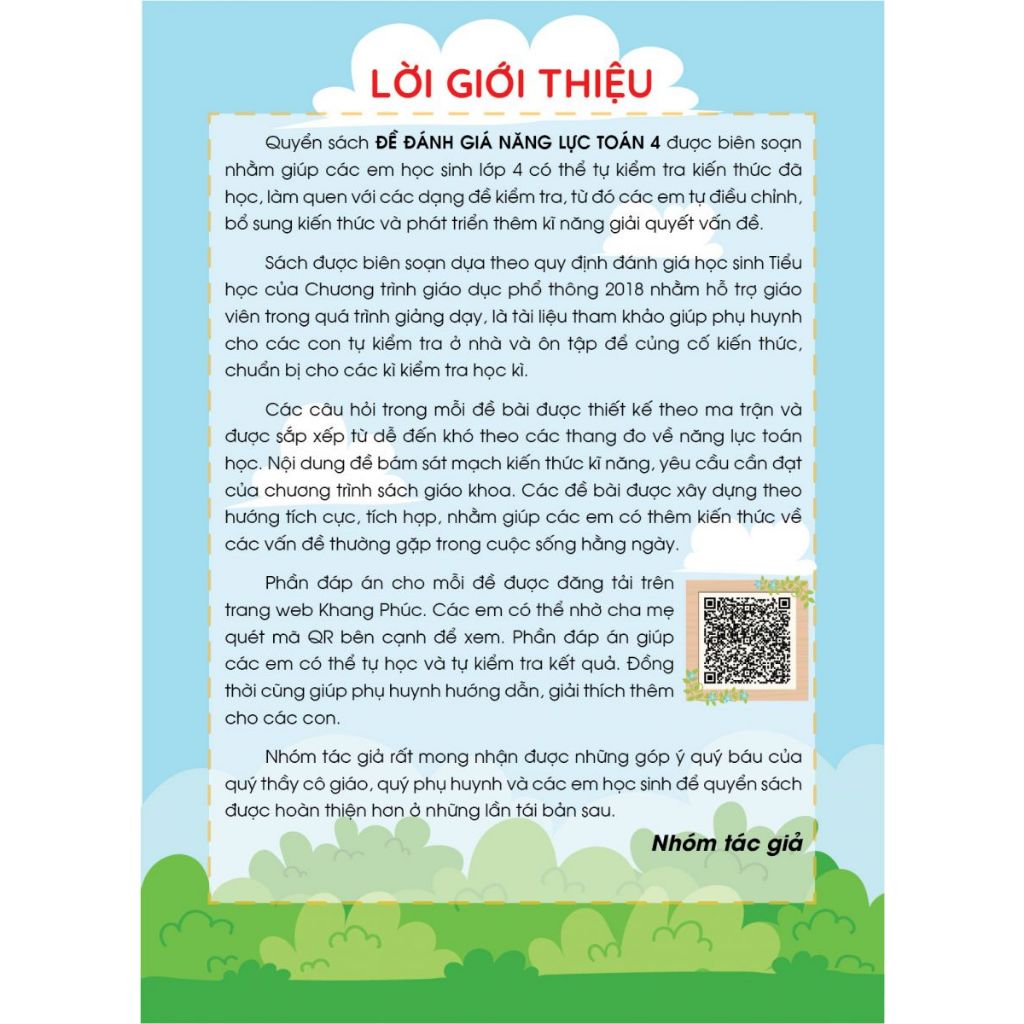 Sách - Đề đánh giá năng lực Toán 4