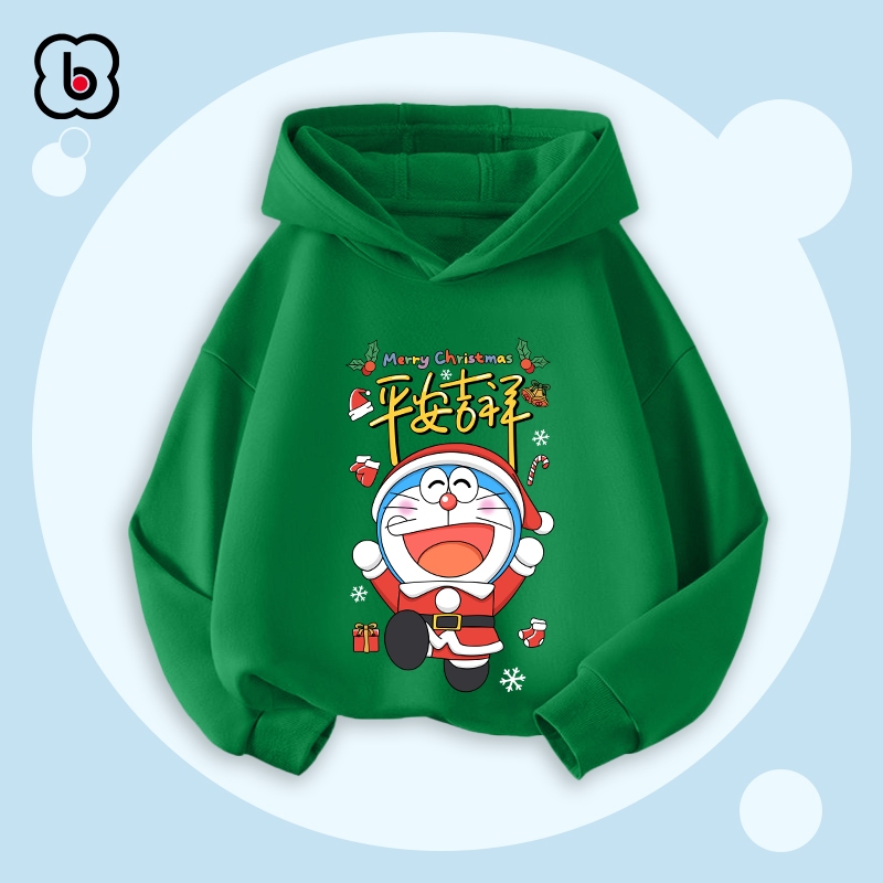 Áo hoodie cho bé Merry Chistmas trang phục hóa trang Noel áo nỉ cho bé có mũ in hình độc đáo