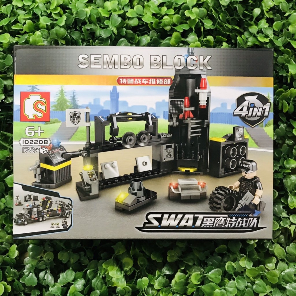 Lắp ráp lego xe SWAT cảnh sát Police quân đội