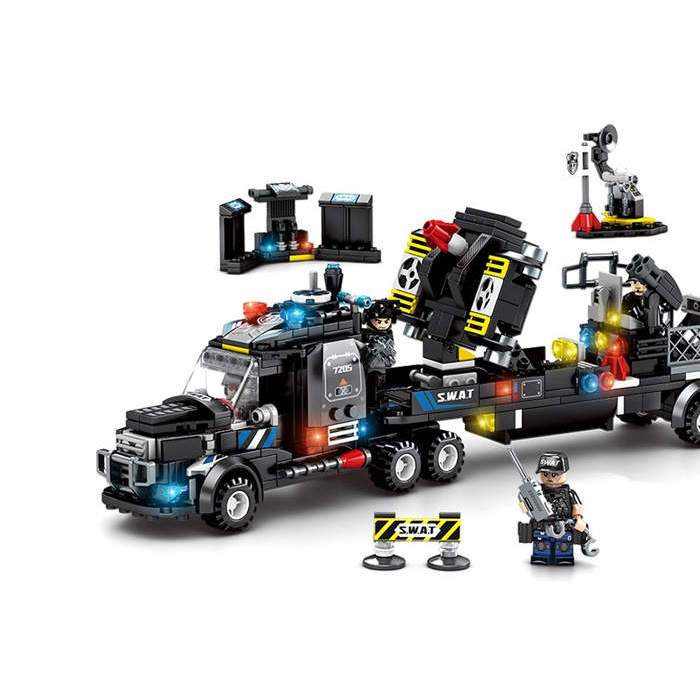 Lắp ráp lego xe SWAT cảnh sát Police quân đội