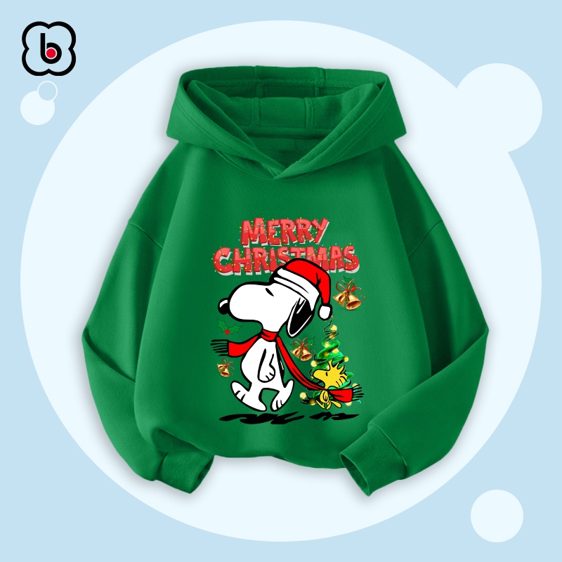 Áo hoodie cho bé Merry Chistmas trang phục hóa trang Noel áo nỉ cho bé có mũ in hình độc đáo