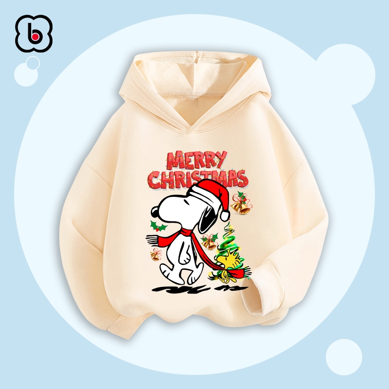 Áo hoodie cho bé Merry Chistmas trang phục hóa trang Noel áo nỉ cho bé có mũ in hình độc đáo