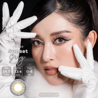 Kính áp tròng TINTEYE sunset gray TH-359 0-8 độ