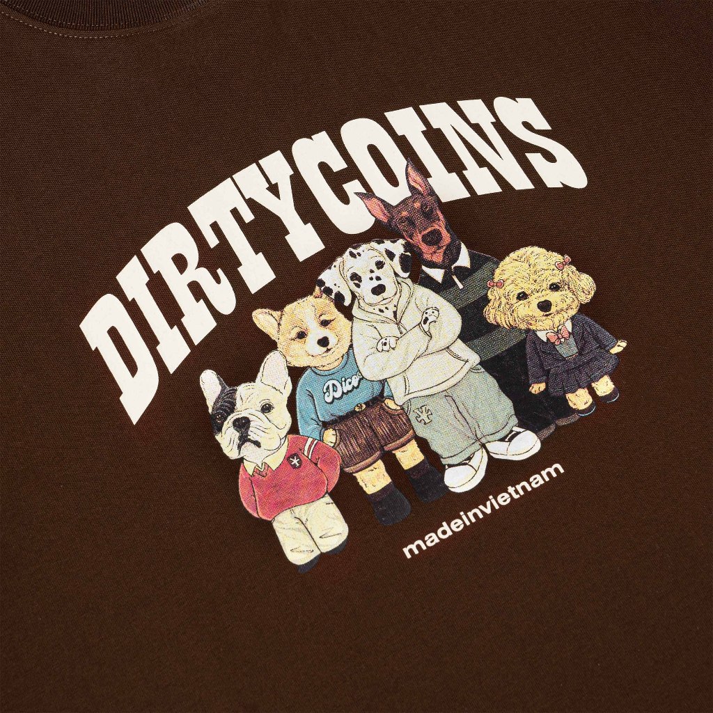 Áo Thun DirtyCoins Puppies Regular T-shirt - Brown