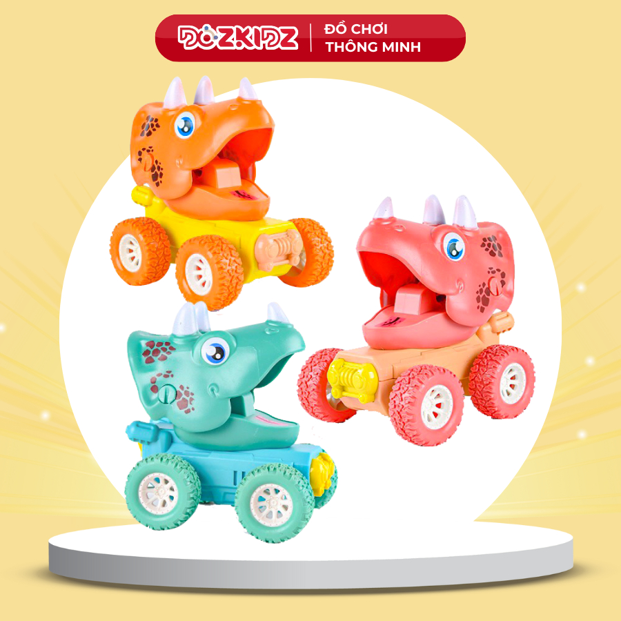 Xe khủng long chạy đà 4 bánh - đồ chơi cho trẻ từ 1 tuổi trở lên - DOZKIDZ