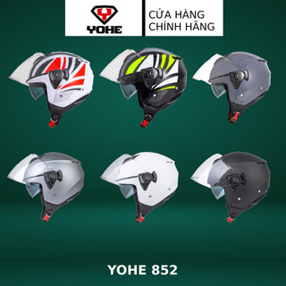 Mũ bảo hiểm yohe 852 - mũ bảo hiểm 3/4 có 2 kính chính hãng yohe