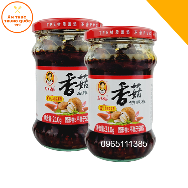 Ớt Chưng Dầu Nấm 210g/ Laoganma Nấm nội địa TQ