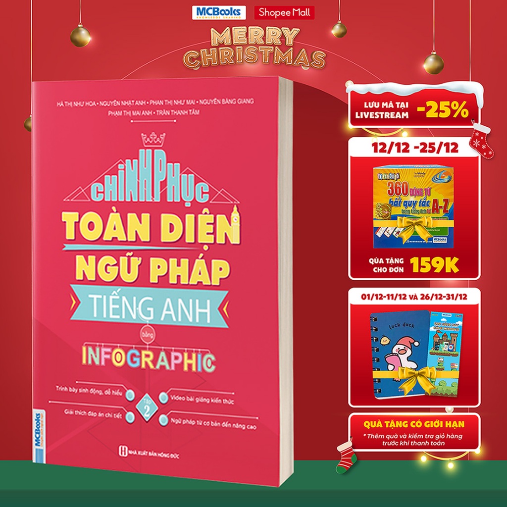 Sách - Chinh phục toàn diện Ngữ pháp tiếng Anh bằng Infographic - Tập 2 - Tặng kèm khóa học