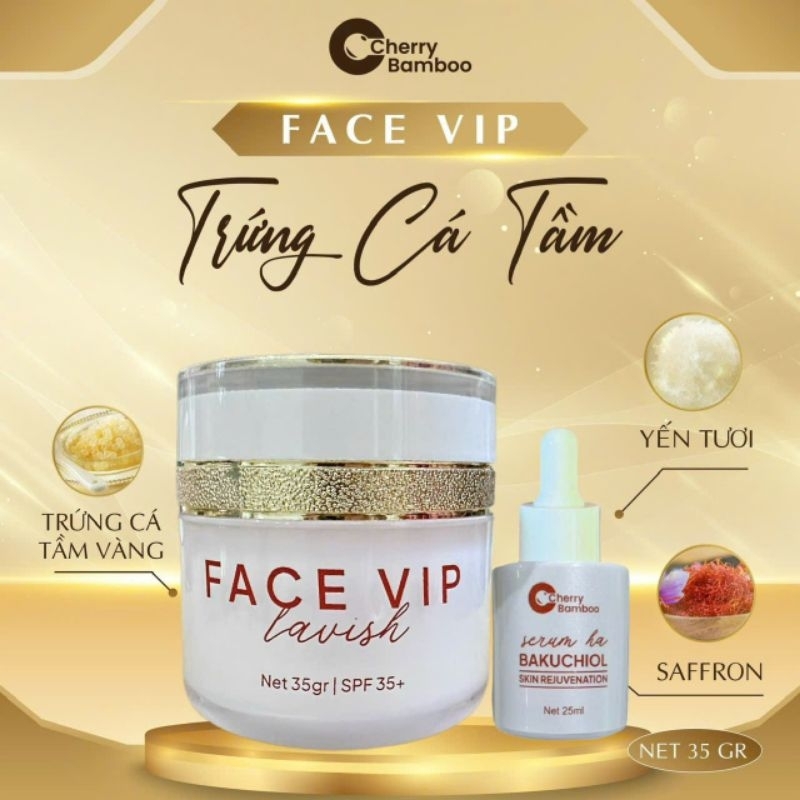 Kem Face Vip Cherry Bamboo (tặng Serum Bakuchol 25ml)