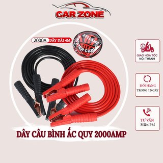  Dây Câu Bình Ắc Quy Ô Tô 2000AMP Cao Cấp Chịu Tải Công Suất Cao Dây Dài 4M Lõi Đồng Nặng 1,4KG 