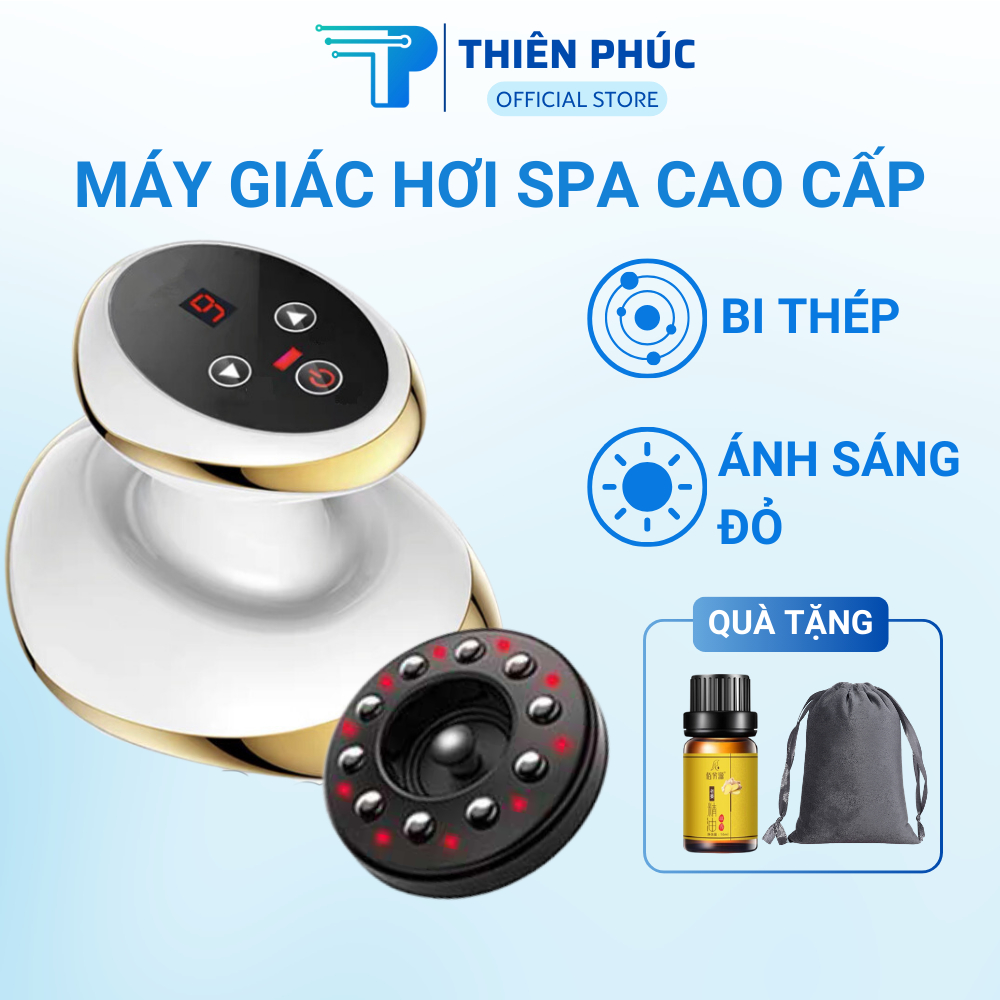 Máy giác hơi massage THIÊN PHÚC TÂM phiên bản nâng cấp có ánh sáng đỏ, lực hút mạnh với 30 điểm massage\