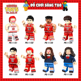Xếp hình Minifigure Nhân vật  Slam Dunk Cao Thủ Bóng Rổ đội Shohoku - Đồ chơi lắp ghép sáng tạo - POGO PG8092