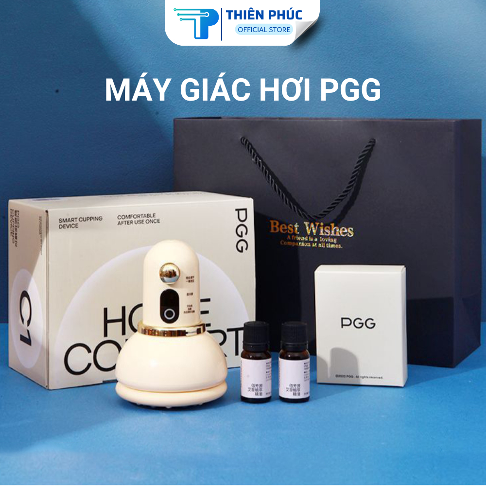 Máy giác hơi cạo gió Xiaomi PGG với 8 đầu massage nam châm, chườm nóng, giúp giảm đau nhức chính hãng Thiên phúc tâm