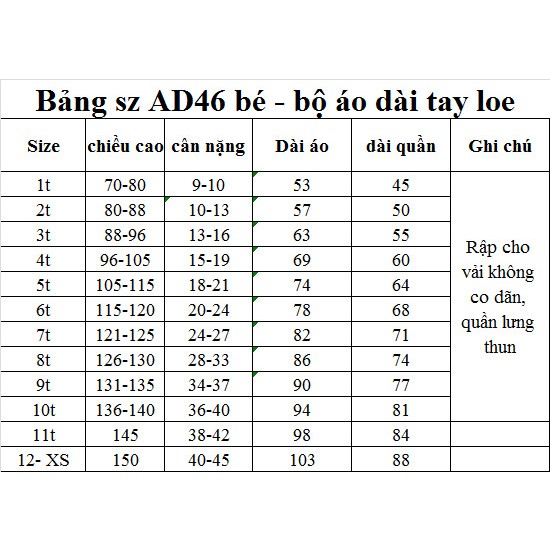 Rập giấy A0 mã Ad46 bé - nguyên bộ