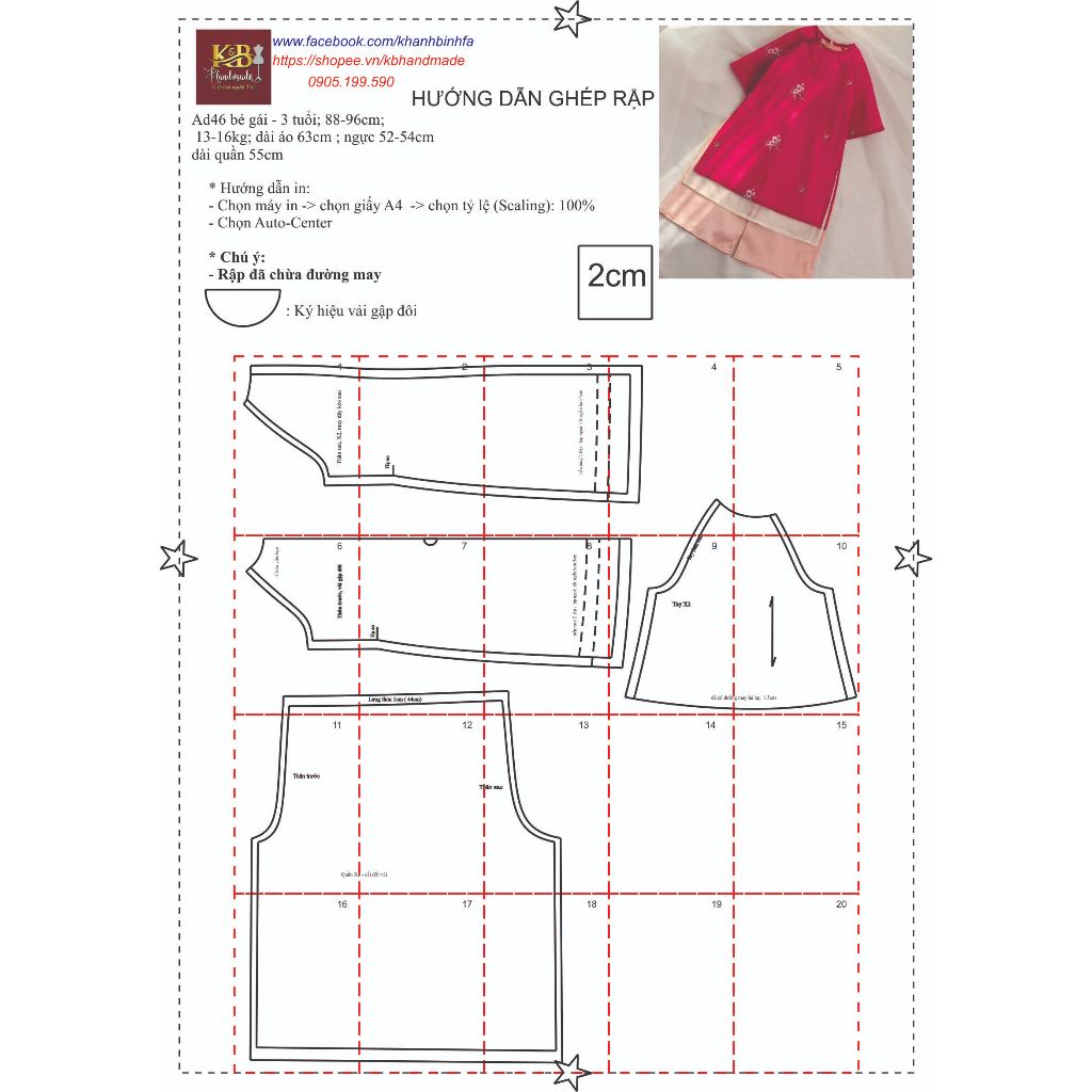 Rập giấy A0 mã Ad46 bé - nguyên bộ