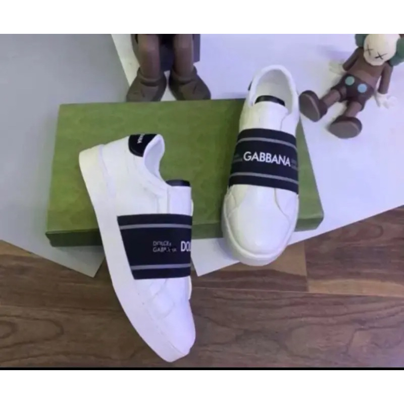 Giày thể thao slipon trắng GABANA tag vải fullbox