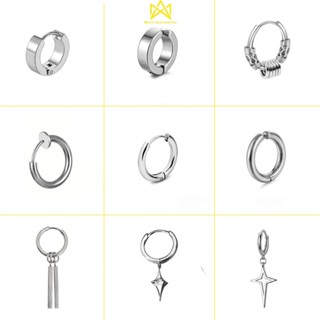 Khuyên tai nam nữ Unisex Merin Accessories hoa tai titan phong cách trẻ trung thời trang - Tổng hợp hoa tai (1 chiếc)