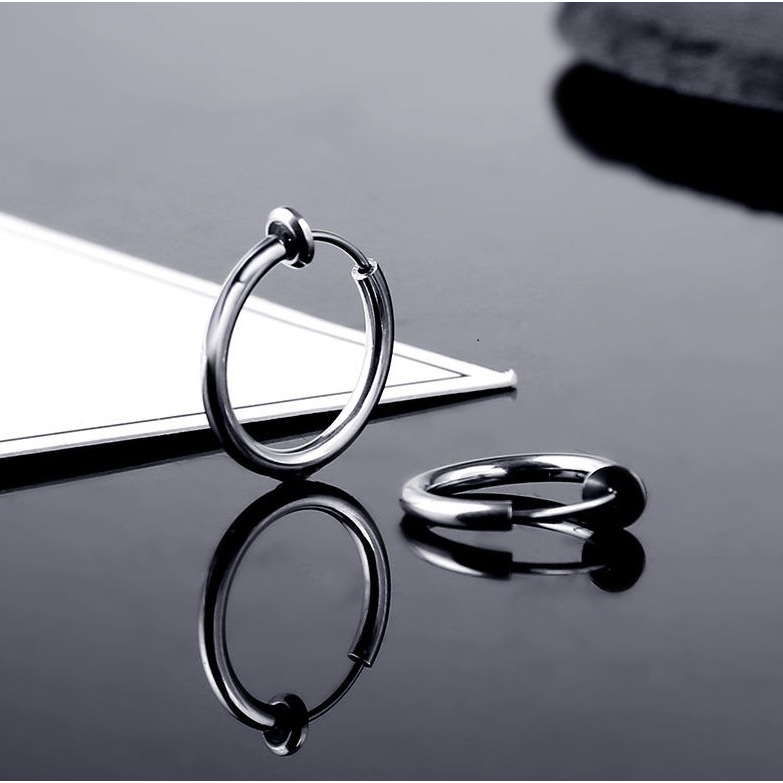 Khuyên tai nam nữ Unisex Merin Accessories hoa tai titan phong cách trẻ trung thời trang - Tổng hợp hoa tai