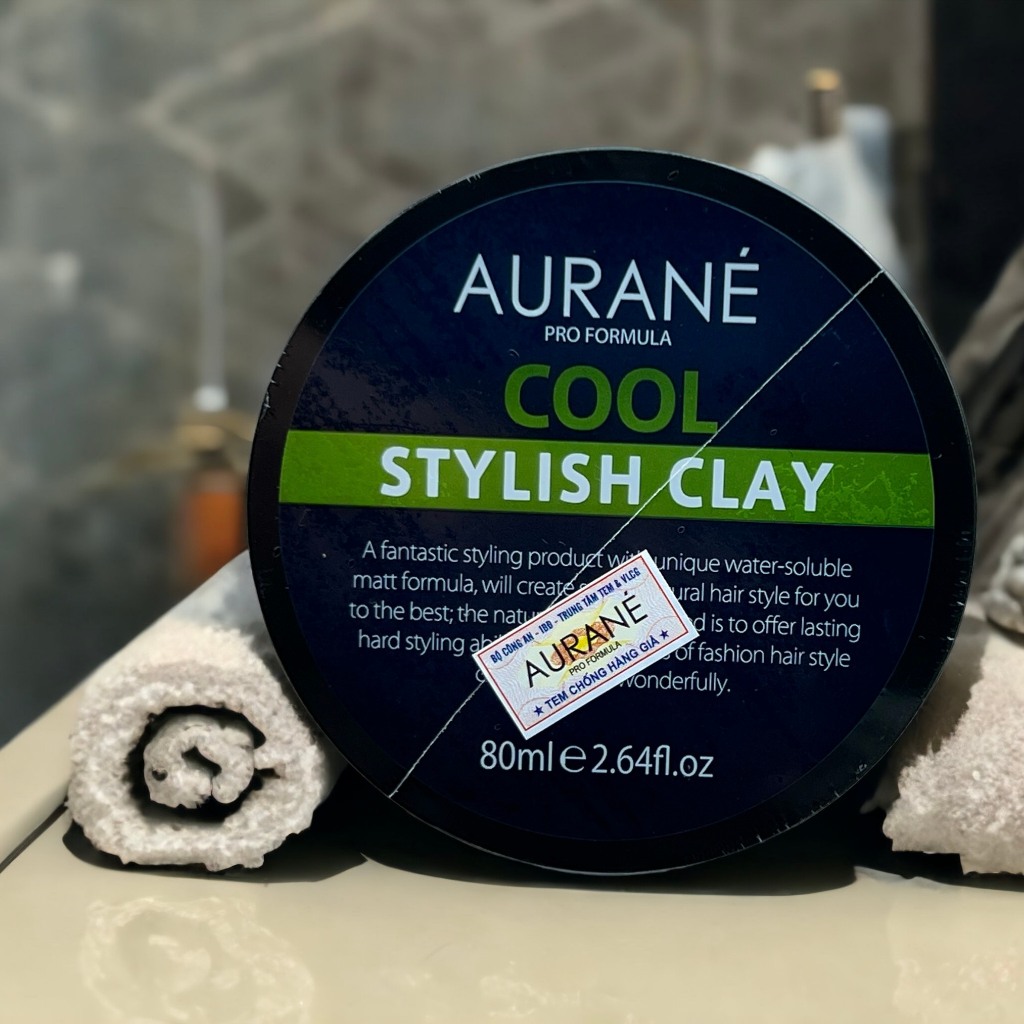 Sáp vuốt tóc nam Aurane Cool Stylish Clay 80g chính hãng