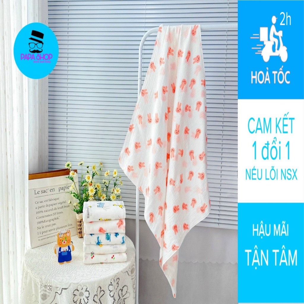 KHĂN TẮM VIETKIDS - 100% COTON AN TOÀN CHO BÉ 80 x80 CM