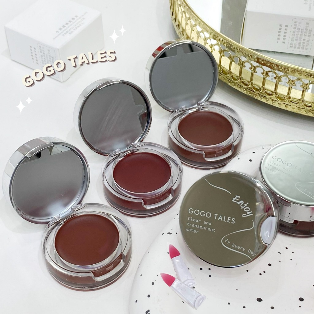 Son dưỡng có màu dạng hũ tráng gương GOGO TALES kèm cọ silicon hỗ trợ dưỡng ẩm môi Lip Jelly (GT539)