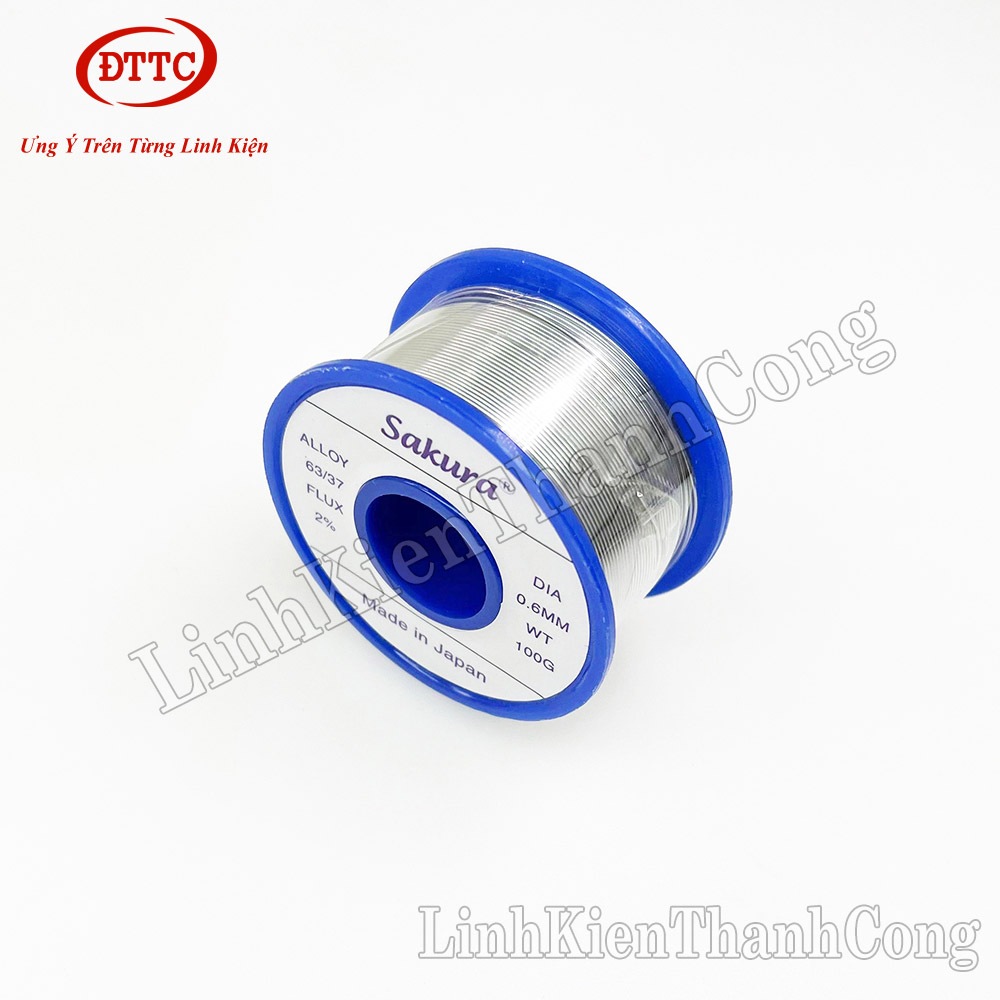 Chì Hàn SIÊU BÓNG SAKURA 50 gam 63/37 1.0mm Siêu Bóng, Nhẹ Nhiệt