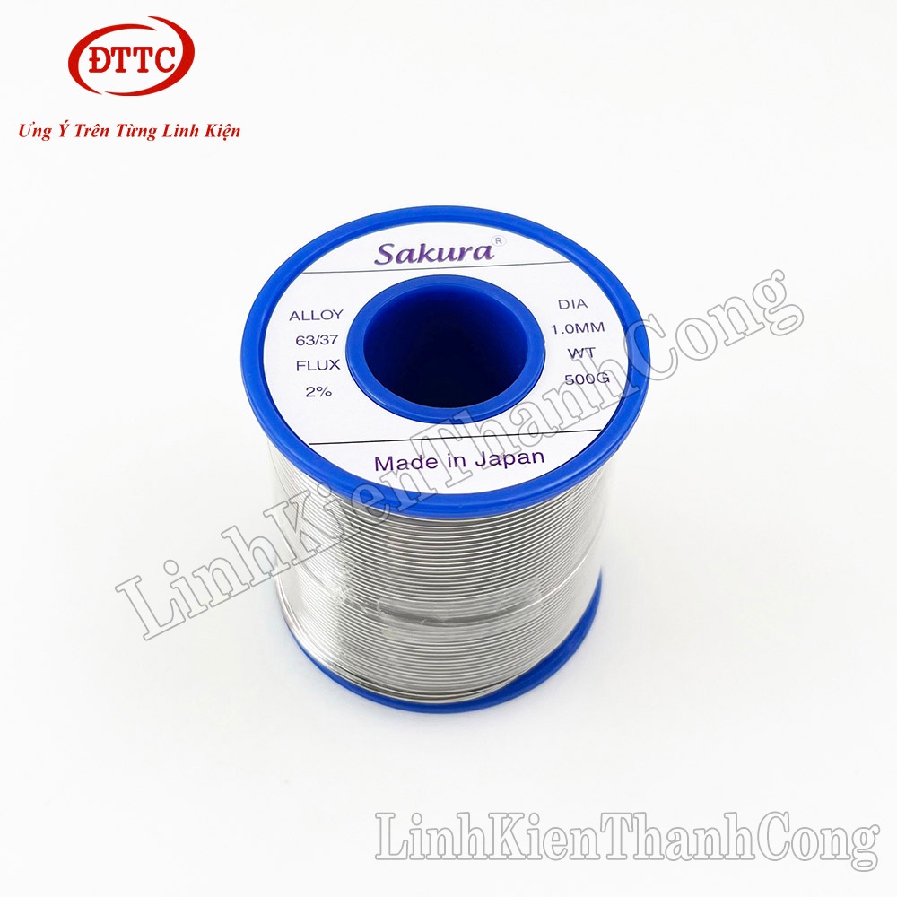 Chì Hàn SIÊU BÓNG SAKURA 500gam 63/37 0.6mm 0.8mm 1.0mm Siêu Bóng, Nhẹ Nhiệt