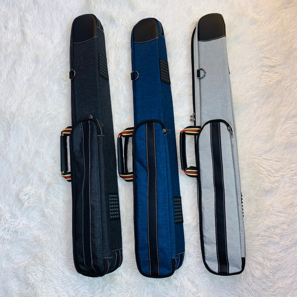 Bao đựng cơ gậy bi a bida 3x3 quai sọc phong cách classic cao cấp.