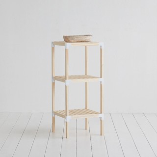 Kệ Để Sách Đầu Giường Gỗ Thông Mỹ 35x35x75CM TAB FORVERVER 84, Kệ Đựng Đồ Đa Năng Decor 3 Tầng