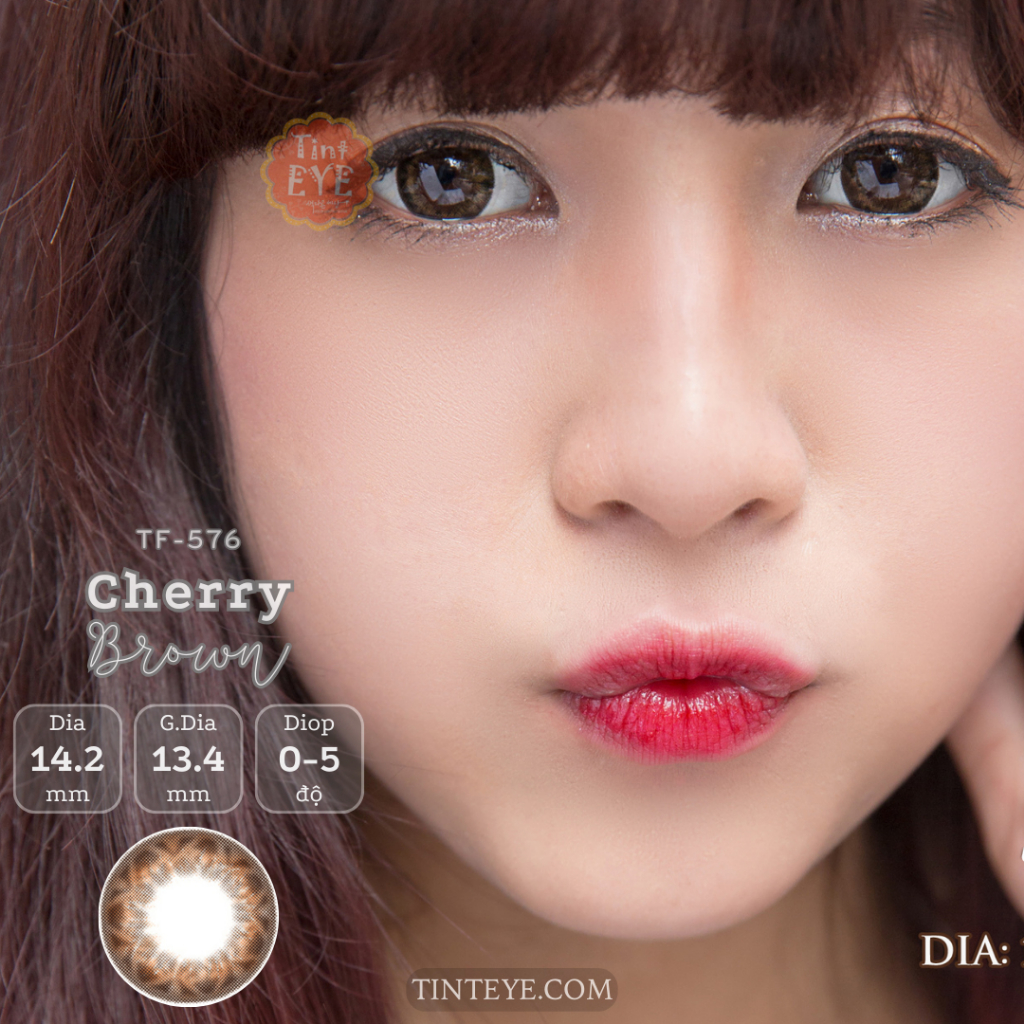 Kính Áp Tròng Tinteye Lens TF-576 Cherry Brown