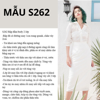 RẬP GIẤY A0 VÁY BODY S262 (KHÔNG CẮT SẴN)