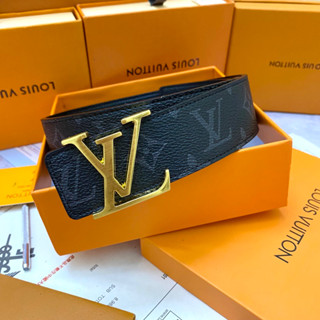 Dây lưng lv mặt vàng/ Dây nịt nam hàng fullboxx