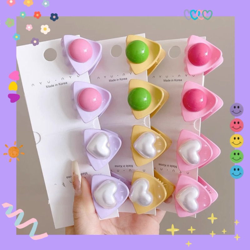 Kẹp tóc set mini Nơ nhung 🖤 đen 2 bên tóc cute