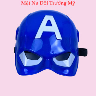 Mặt nạ đội trưởng mỹ mặt nạ captain có đèn chất liệu siêu bền cho bé hóa thân siêu anh hùng