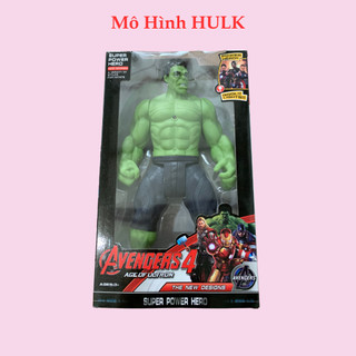 Mô hình khổng lồ xanh mô hình hulk siêu nhân cao 27cm có đèn sáng đỏ cử động khớp nhựa siêu bền