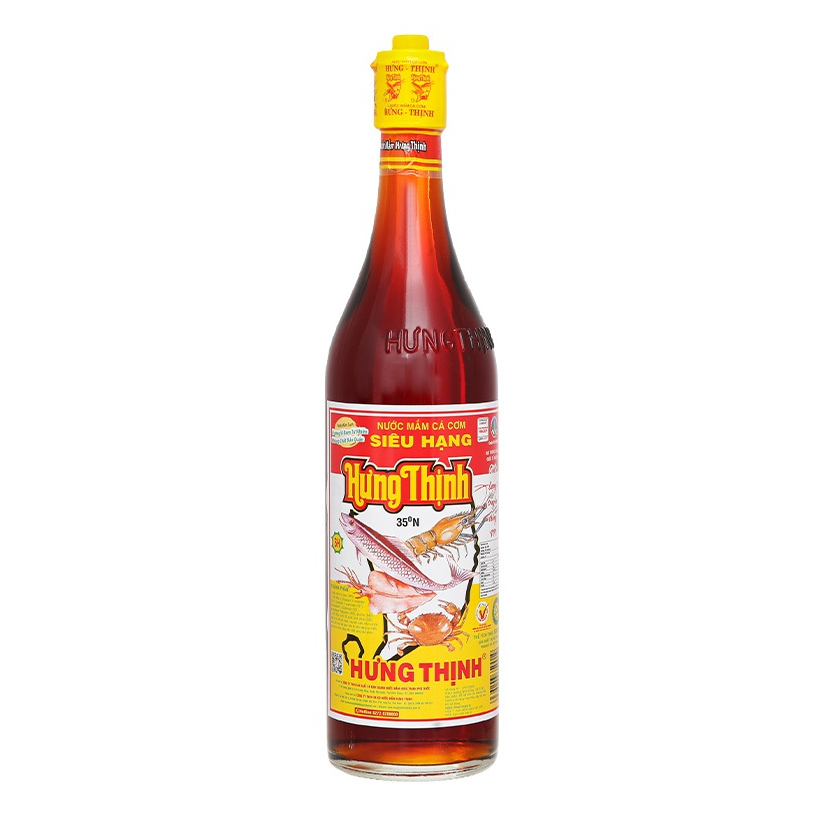 Nước mắm cá cơm siêu hạng Hưng Thịnh 35 độ đạm chai 620ml