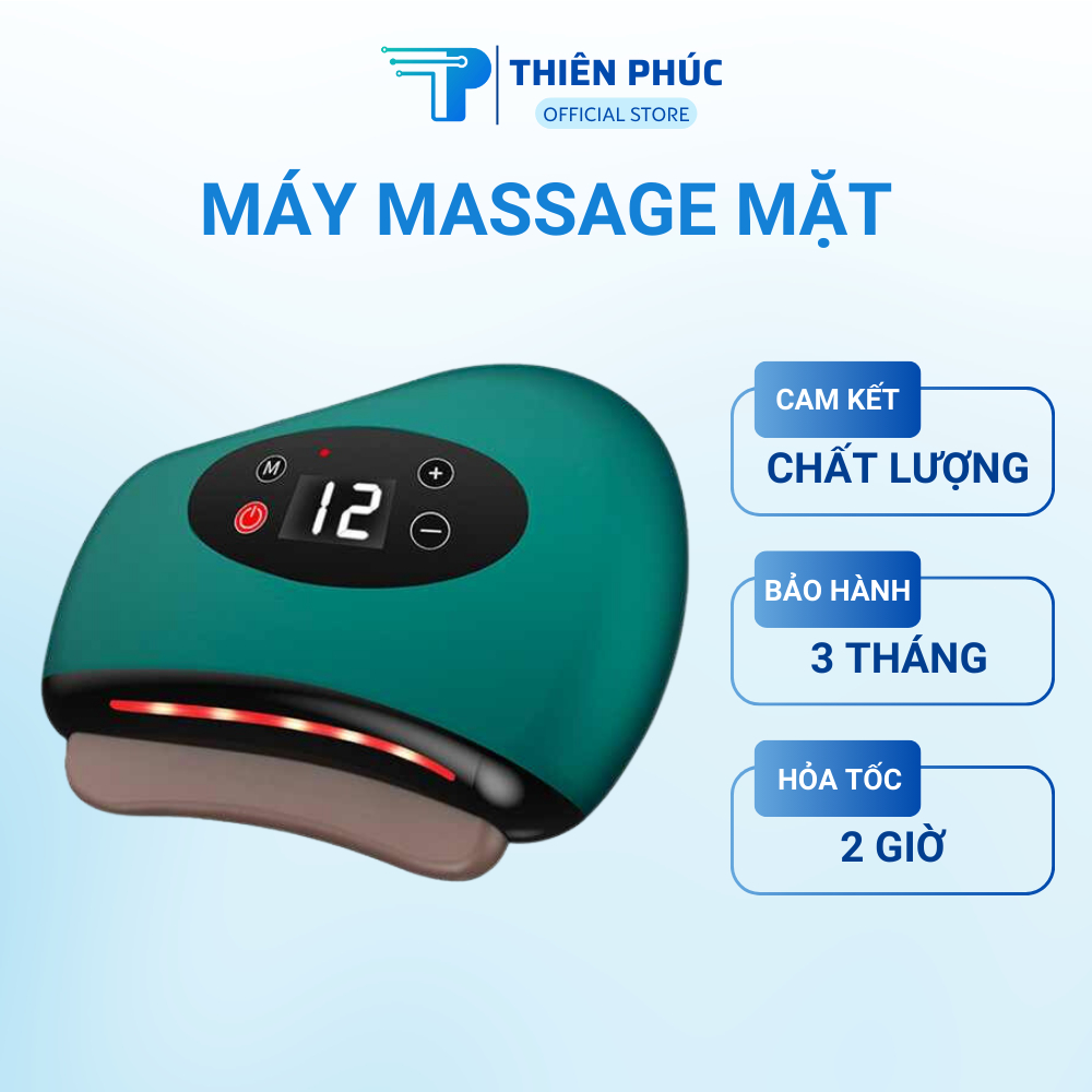 Máy massage chườm nóng cầm tay THIÊN PHÚC TÂM nâng cơ mặt, giảm đau nhức cơ có pin sạc