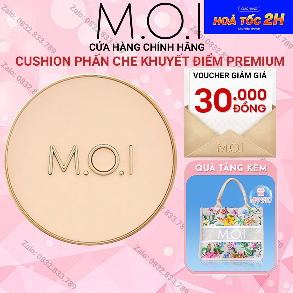 Phấn Nước Premium Cushion BABY SKIN Hồ Ngọc Hà MOI Cosmetics - Kiềm Dầu Che Khuyết Điểm 【CAM KẾT HÀNG CHÍNH HÃNG®】