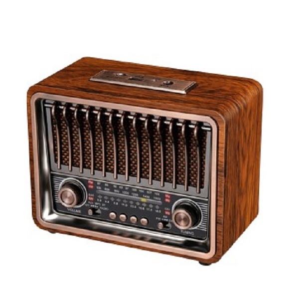 RADIO VỎ GỖ GIẢ CỔ ĐIỂN NGHE NHẠC USB , BLUETOOTH GOLDYIP RA-401 CAO CẤP
