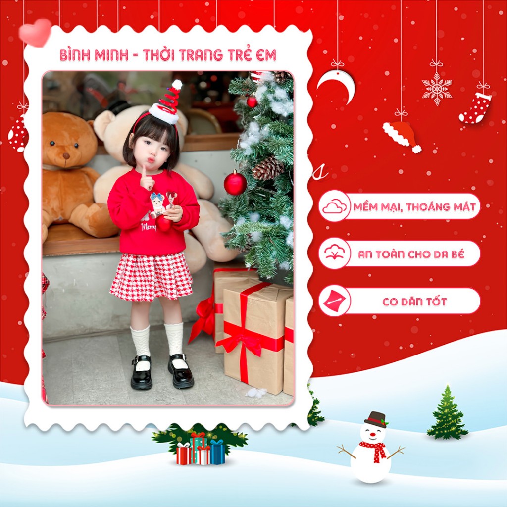 Set váy bé gái set váy bé gái melisa noel từ 10-27kg BÌNH MINH SHOP
