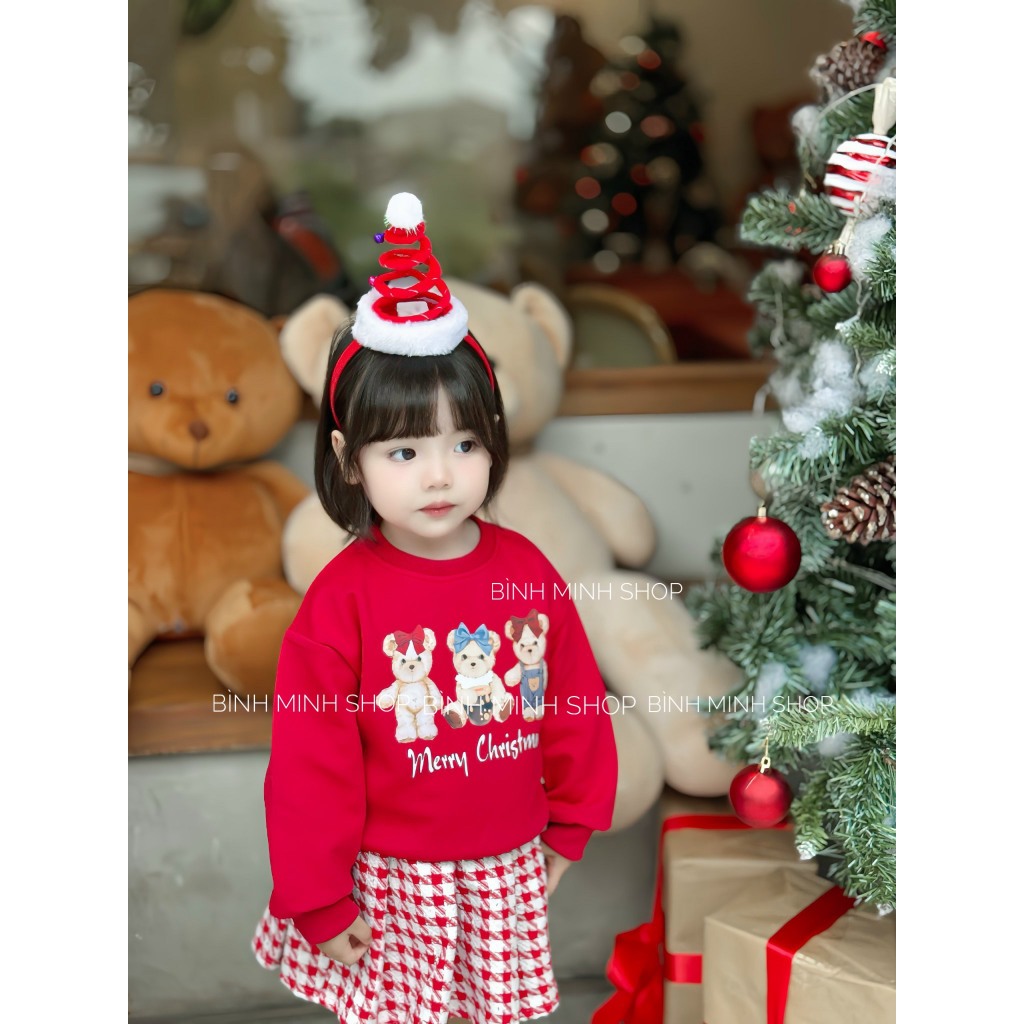 Set váy bé gái set váy bé gái melisa noel từ 10-27kg BÌNH MINH SHOP