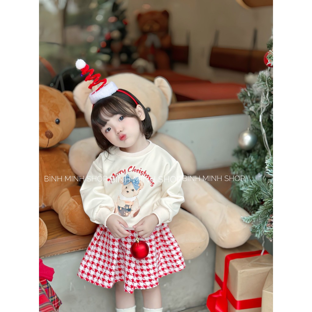 Set váy bé gái set váy bé gái melisa noel từ 10-27kg BÌNH MINH SHOP
