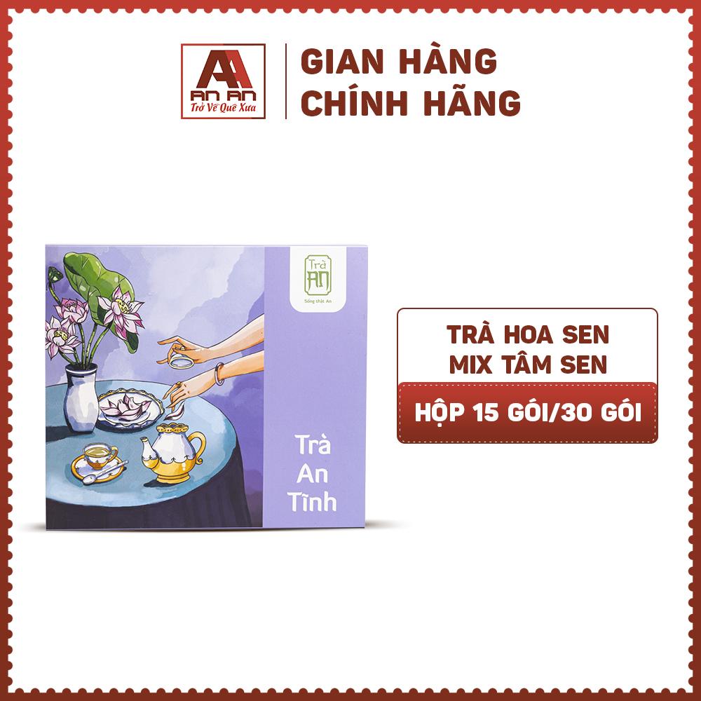 Trà hoa sen tâm sen Trà An ngủ ngon, ổn định huyết áp, tốt cho tim mạch, đẹp da