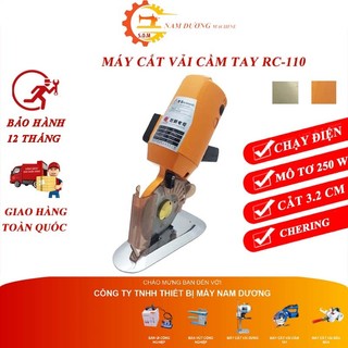 Máy cắt vải cầm tay RC > Máy cắt đĩa 110  cắt tất cả các loại vải thun > vải voan >sử dụng cắt may từ 1-32mm