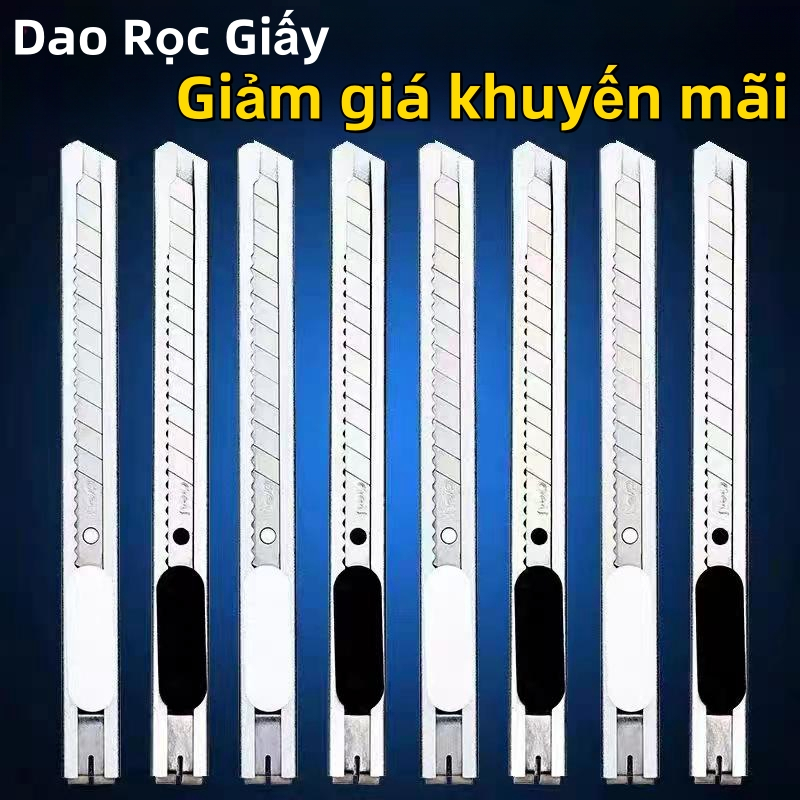 Dao rọc giấy nhỏ mini 9mm,dao dọc giấy nhỏ gọn,lưỡi dao sắc bén, chất liệu cứng cáp, có móc kẹp tiện dụng