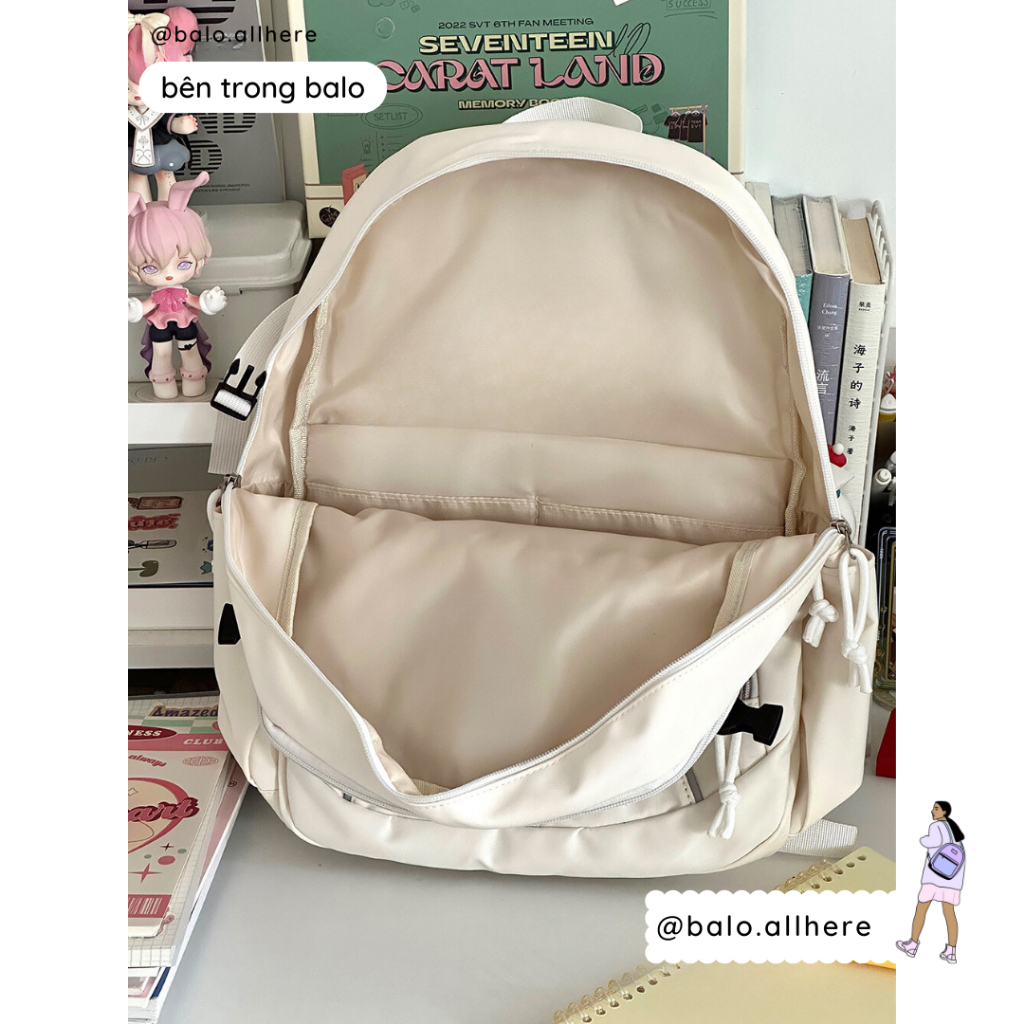 Balo Cặp Sách Đi Học Nam Nữ Ulzzang