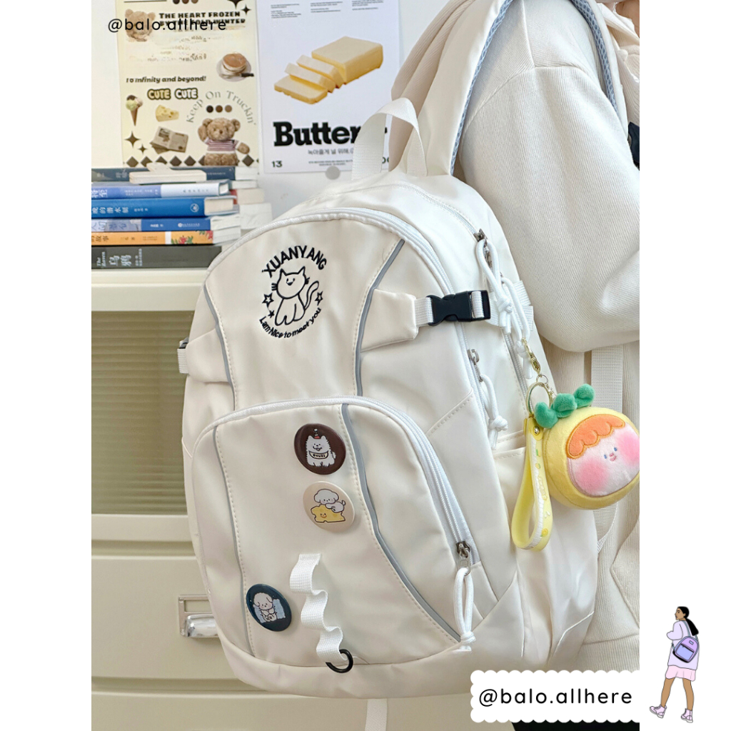 Balo Cặp Sách Đi Học Nam Nữ Ulzzang
