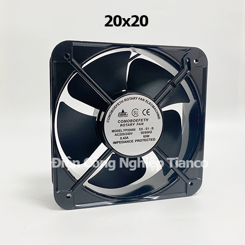 Quạt sắt thông gió quạt hút tủ điện 200x200x60 220V