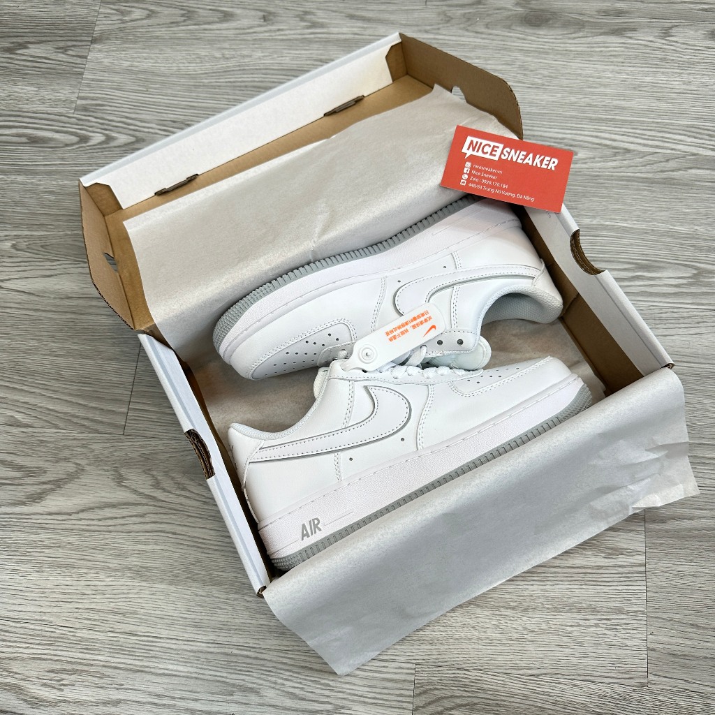 Giày Air Force 1 Low White Wolf Grey  NICE SNEAKER | Bản best quality.
