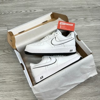 Giày air force 1 low custom white black outline swoosh nice sneaker | bản best quality.